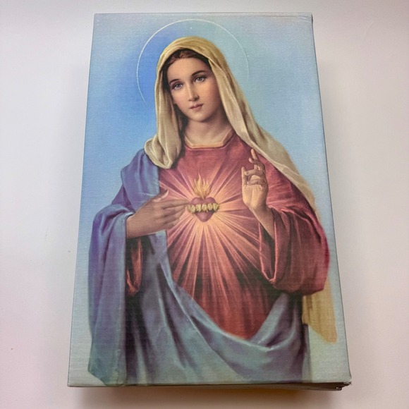 Kito Online Mother Mary Tribus‎ Sneakers Shoes White Blue Religious - Picture 2 of 8